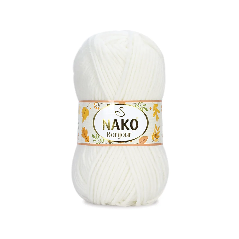 Nako Bonjour 20% Polyamide, 80% Premium Acrylic 100 Gr. 110 Mt. Cardigan, Sweater, Shawl, Blouse, Dress, Skirt, Amigurumi, 5 PCS