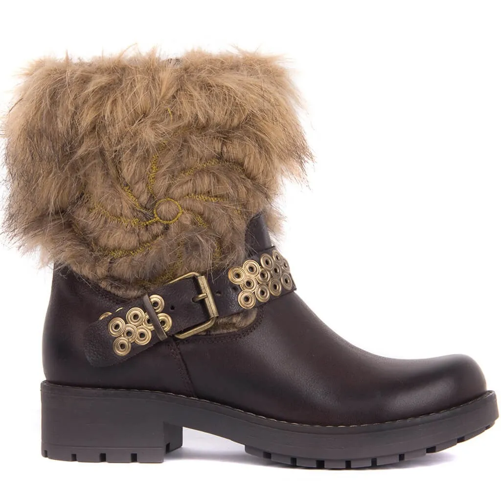 Sail lakers-botas de couro marrons