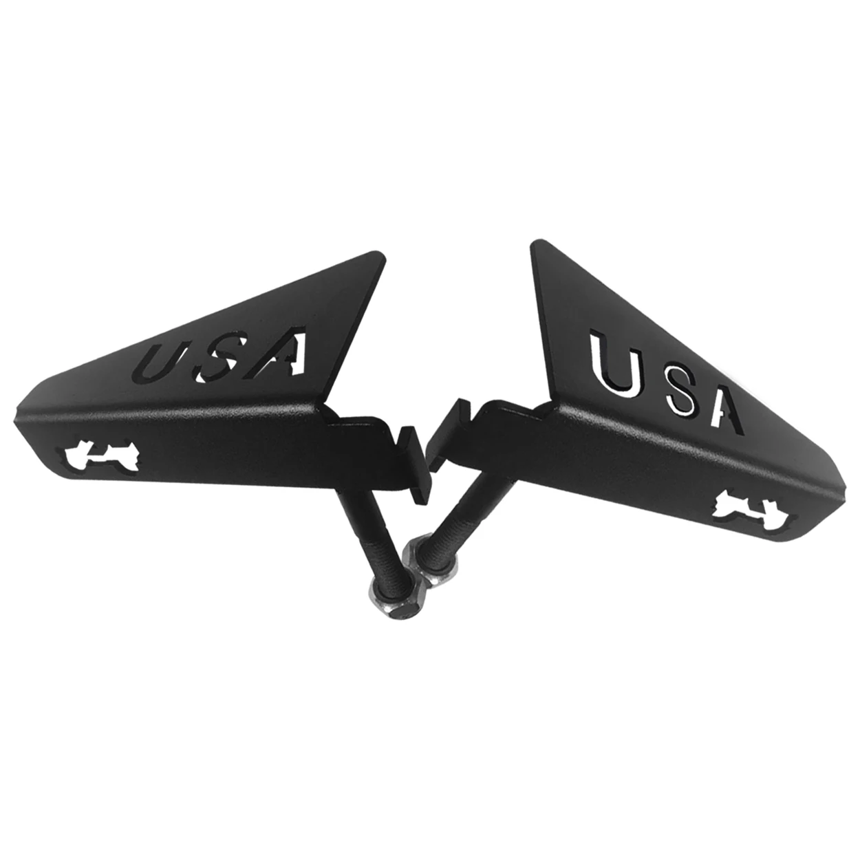 

Door Hinge Exterior USA Foot Pedals Pegs Black Fit For 2007-2018 Jeep Wrangler JK JKU