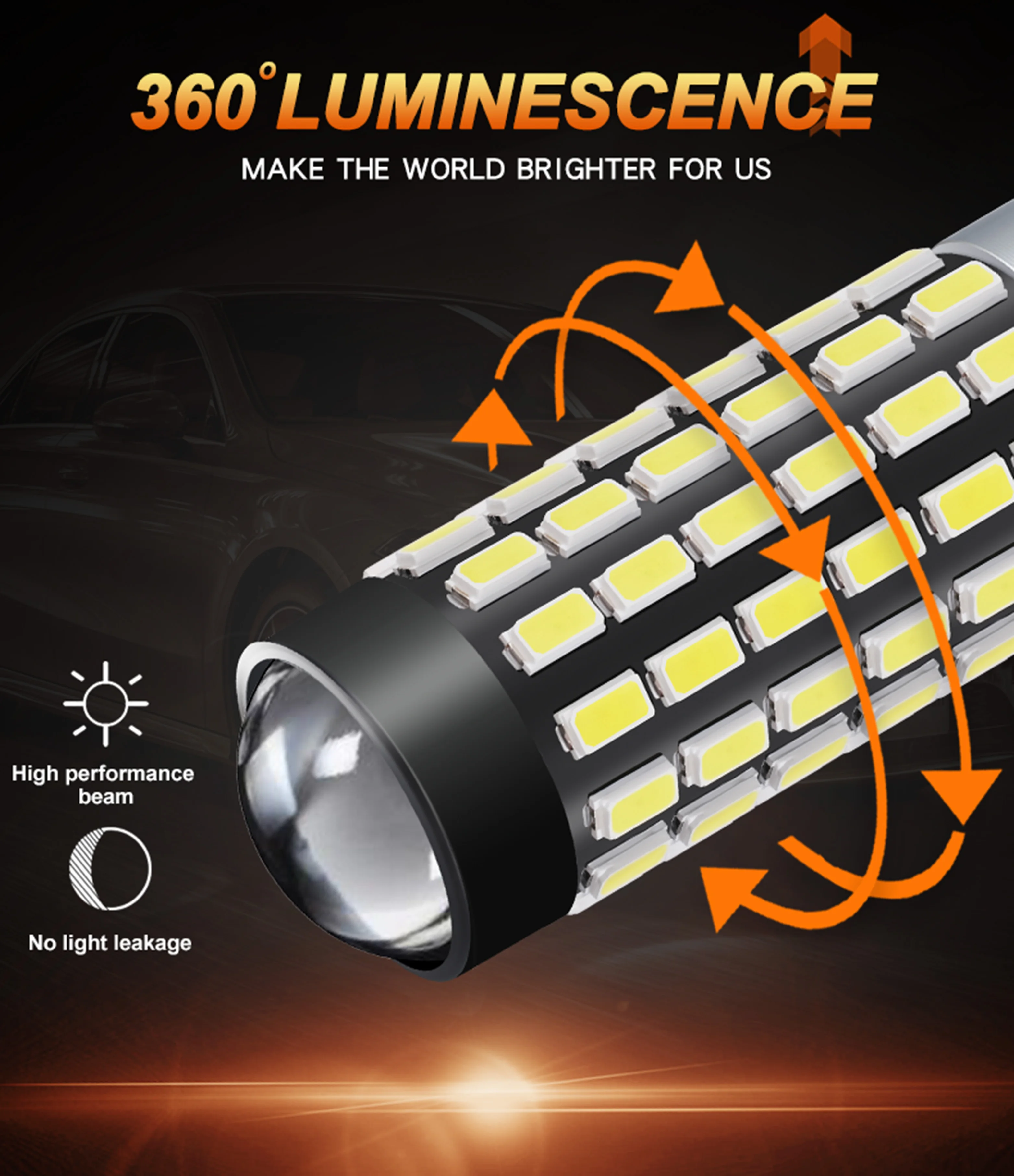 Jiachi 2 قطعة T10 W5W مصباح ليد للسيارة عالية الطاقة 3014 رقاقة 78SMD لا خطأ 168 194 501 CANBUS لمبة السيارات 12 فولت وقوف السيارات عكس مصباح