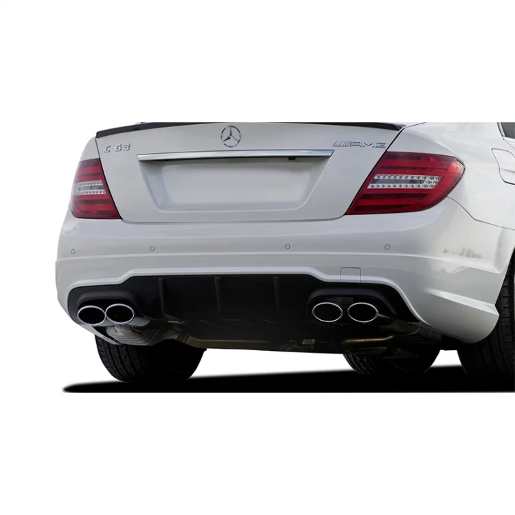 ABS Plastic Amg rear bumper diffuser lip spoiler for Mercedes Benz C-class W204 C63 AMG C300 sport sedan Coupe 2012 - 2014