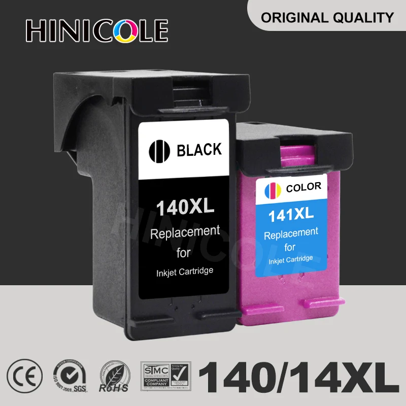 

HINICOLE Replacement for hp140XL 141XL Ink Cartridge for HP 140 141 HP140 for Photosmart C4583 C4283 C4483 C5283 Printer