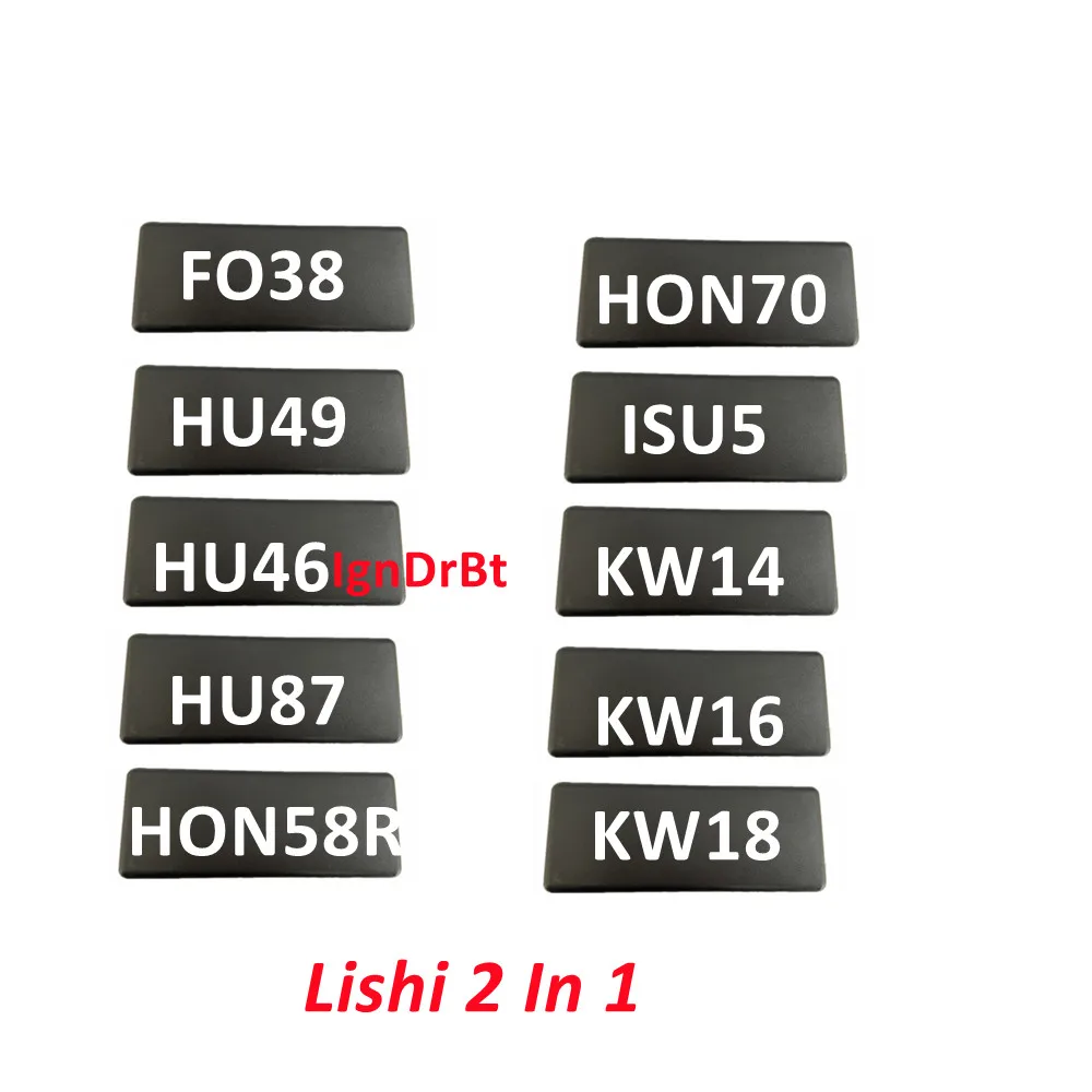 Lishi 2 in 1 Tool HU87 FO38 HON70 HON58R NKW14 KW16 KW18 ISU5 Lishi Locksmith Tools