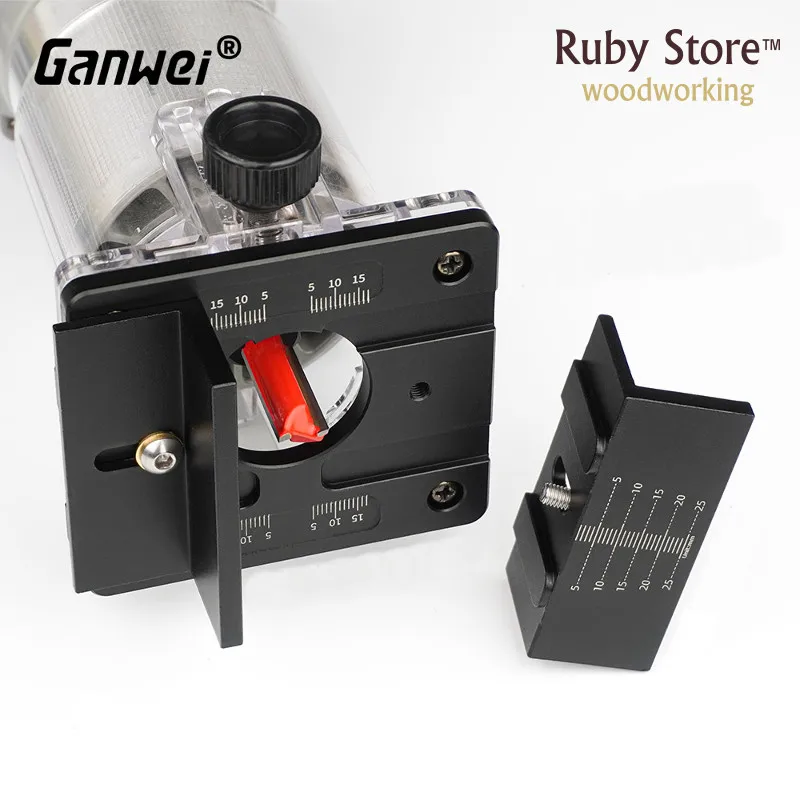 أداة قطع فتحة Ganwei لأداة تشذيب التوجيه + لقمة مستقيمة إضافية 1/4 × 11 × 30 مم، لآلة التشذيب بقطر 65 مم