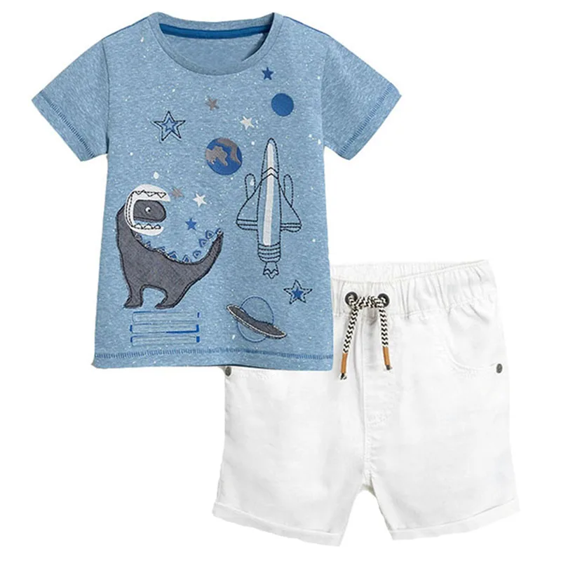 

100% Cotton Baby Boys Clothes Sets 2023 Summer Children Suits Kids Short Sleeve T-shirt Pants gym Outfit Infant Boys Sports Sets