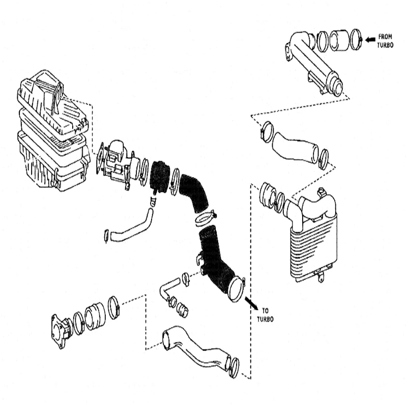 For 1989-1993 Toyota MR2 MK2 Turbo Rev1-2 2.0T 1990 1991 1992 Air Intake Induction Hose RHD and LHD Silicone Tube 1Pc 10 Colors