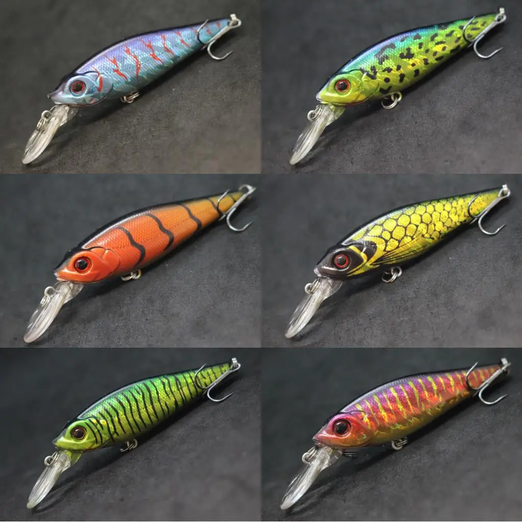 WLure Jerkbait Fishing Lure 13g 9,5 centímetros Afundando Crankbait Apertado oscilando com Fundição Longa C723