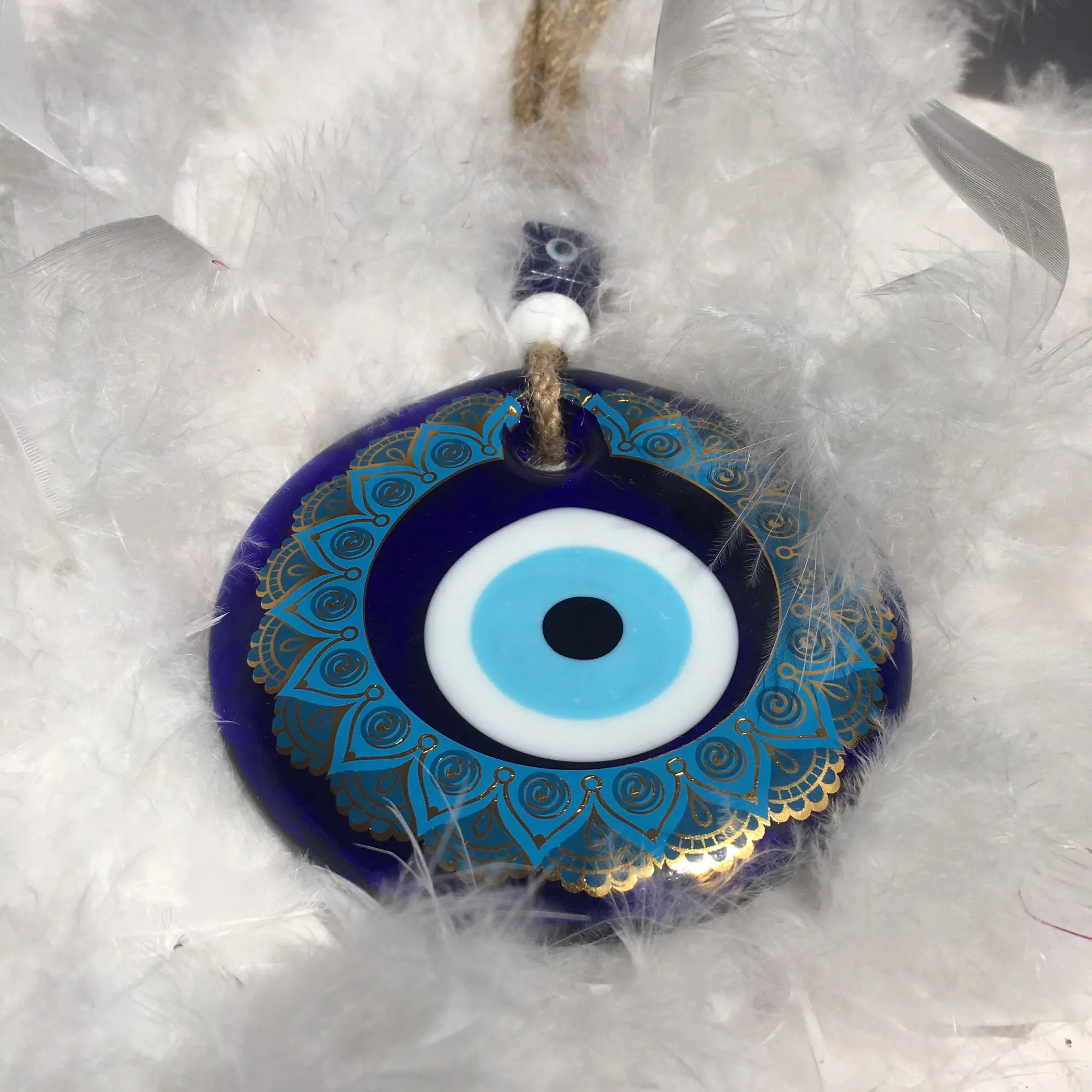 Blue Evil Eye Wall Hanging Ornament Turkish Nazar Boncuk Hediye Bead Car Office Gift New Home Decor Protection From Bad Energies