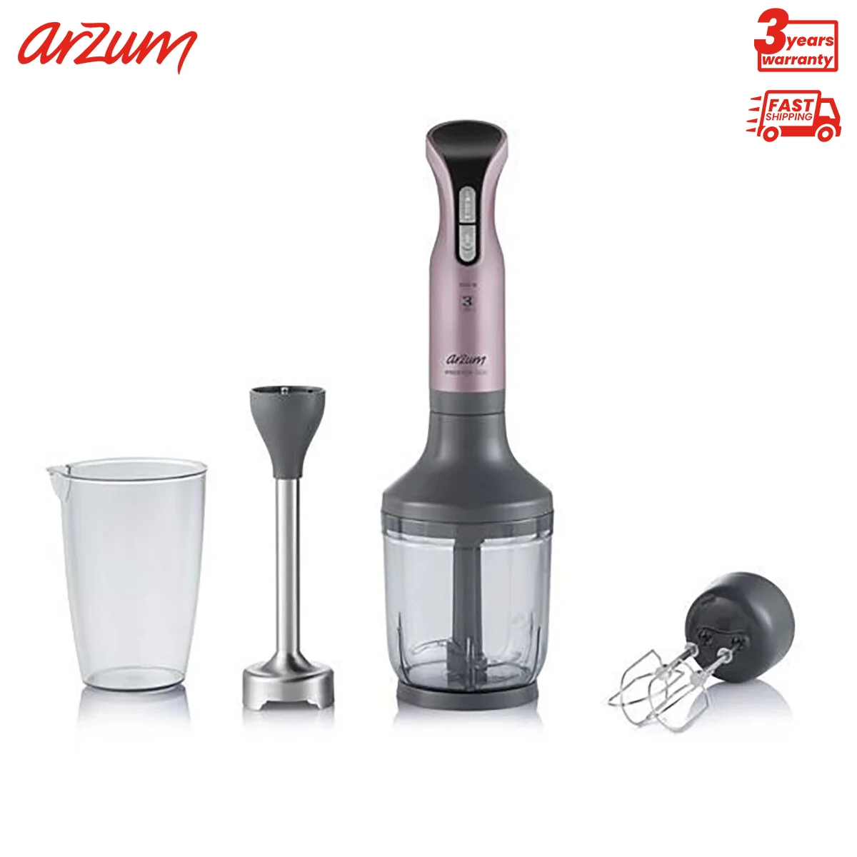 Arzum Prostick 1500 Dreamline Hand Blender Set Portable Electric with Stainless Steel Blades Kitchen Tools Food Preparation