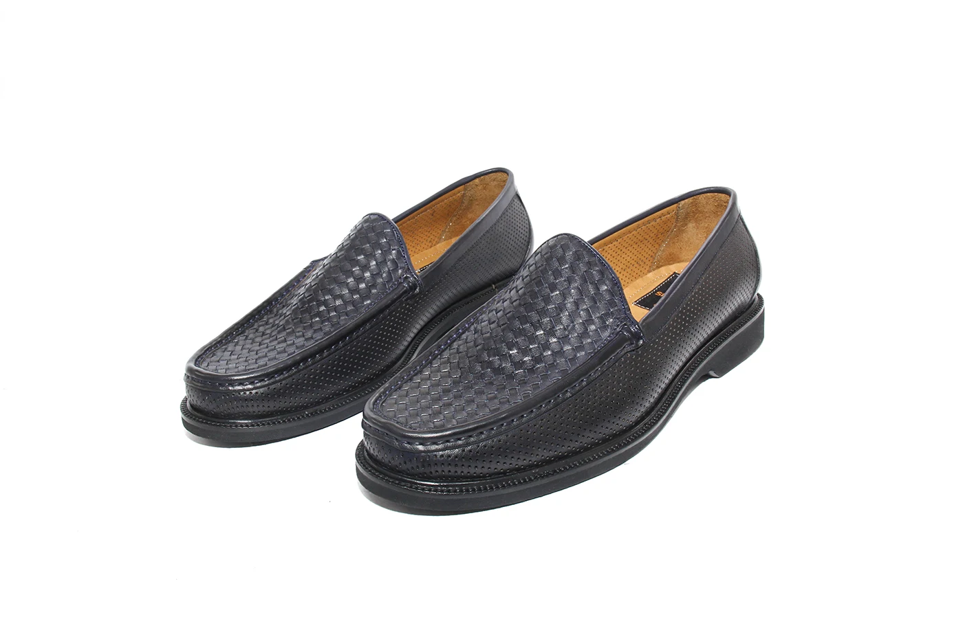 SHENBIN'S Handmade Loafers with Woven Leather and Extra Light Soles, Shenbins Casual Premium Footwear