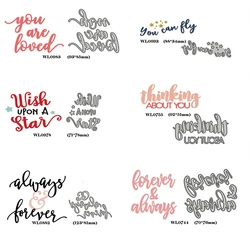 2022 New Arrival Metal Love Mrs Word Letter Cutting Dies for Scrapbooking Phrase Forever Greeting Card Making Stencils