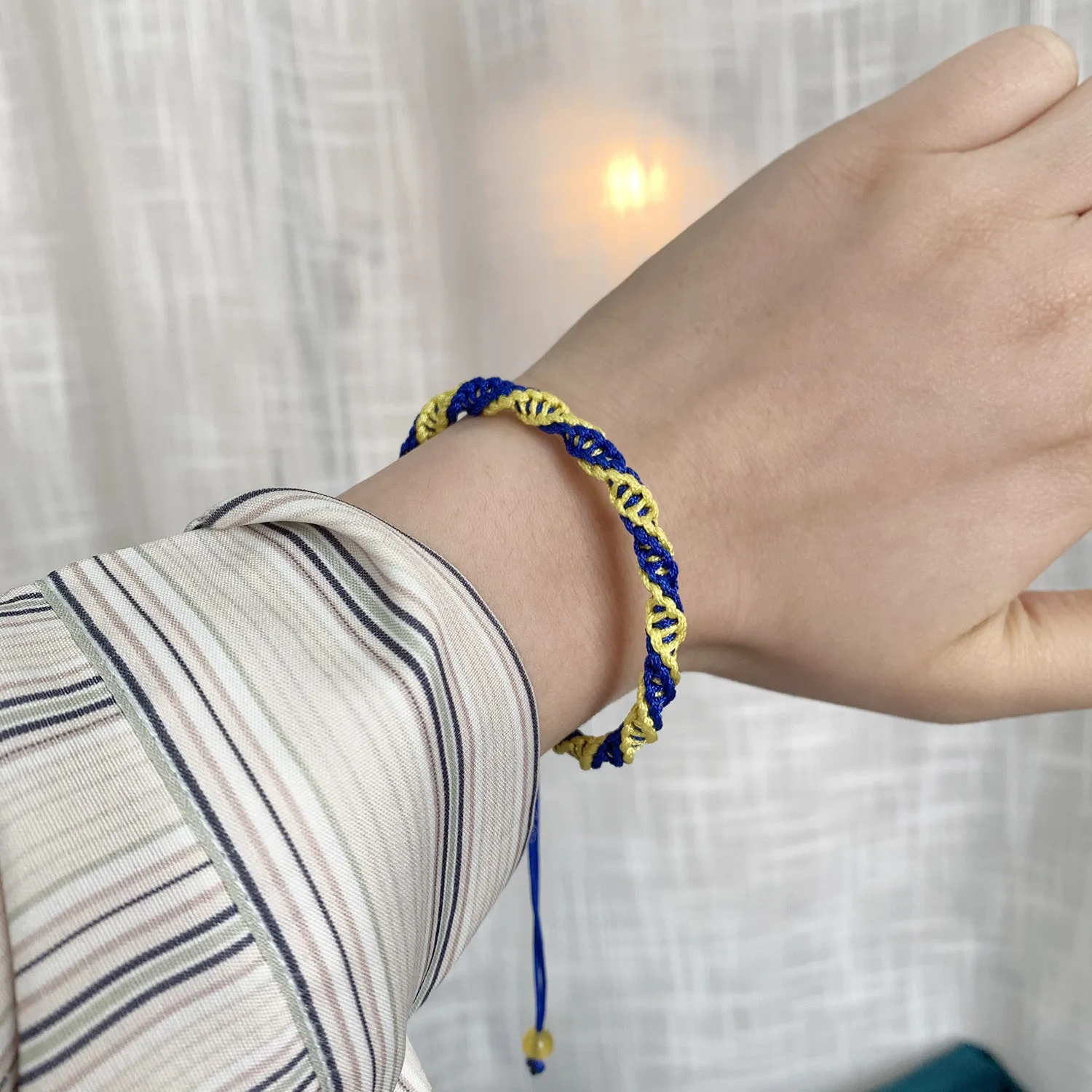 Charm Yellow Blue Ukraine Bracelets For Women Men Handmade Ukrainian Flag Color Woven String Bracelet New Design Couple Jewelry