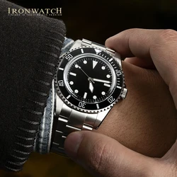 Ironwatch WR4K X RX8004-B 2022 автоматические водонепроницаемые часы для дайвинга 40 мм 5517 Milsub BGW9 Superluminova с сапфировым стеклом 200 м