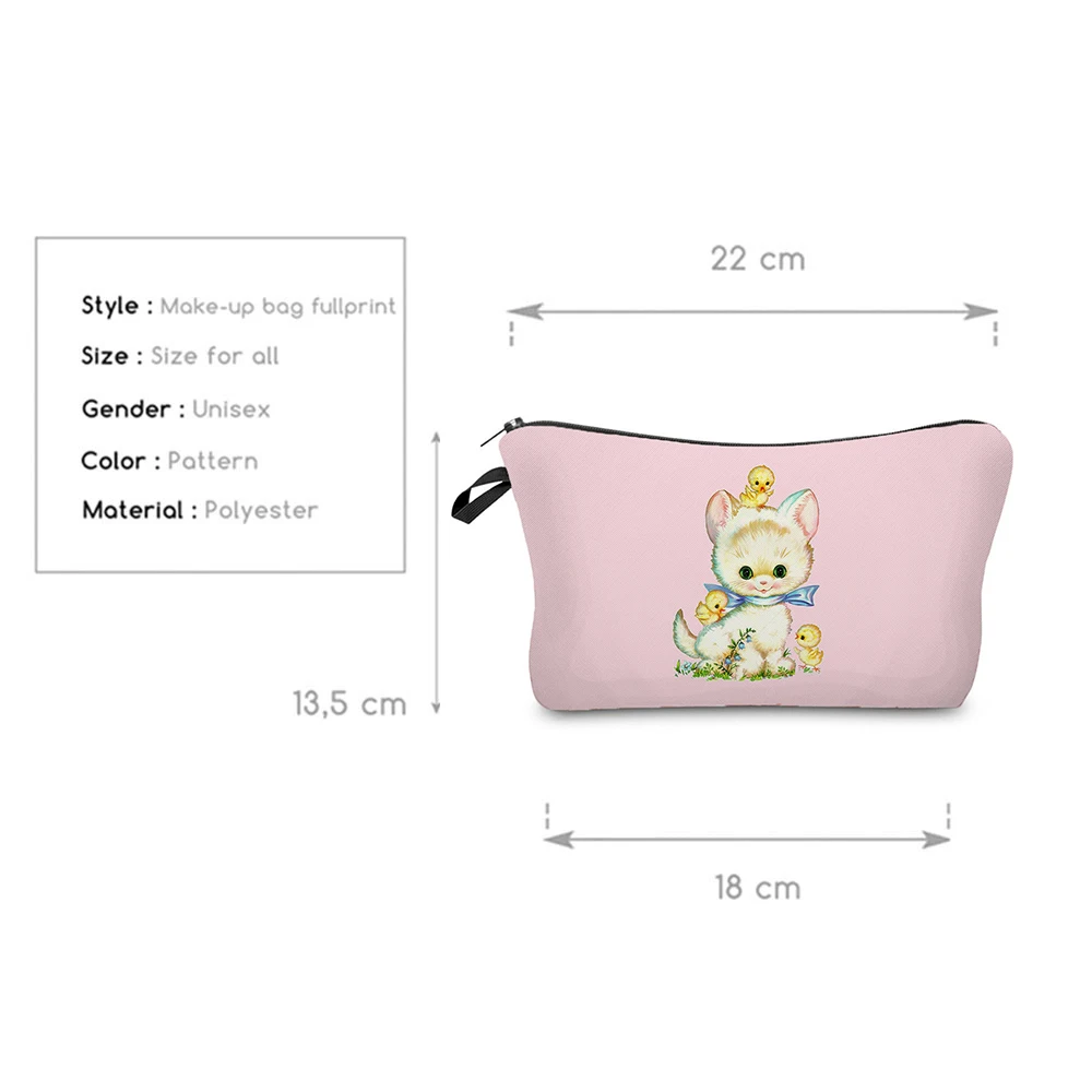 Cartoon New Rabbit Makeup Bag Japanese Style Animal Printed Cosmetic Bags Lovely Kid Candy Bag Hot Sale Pencil Cases Storage Bag