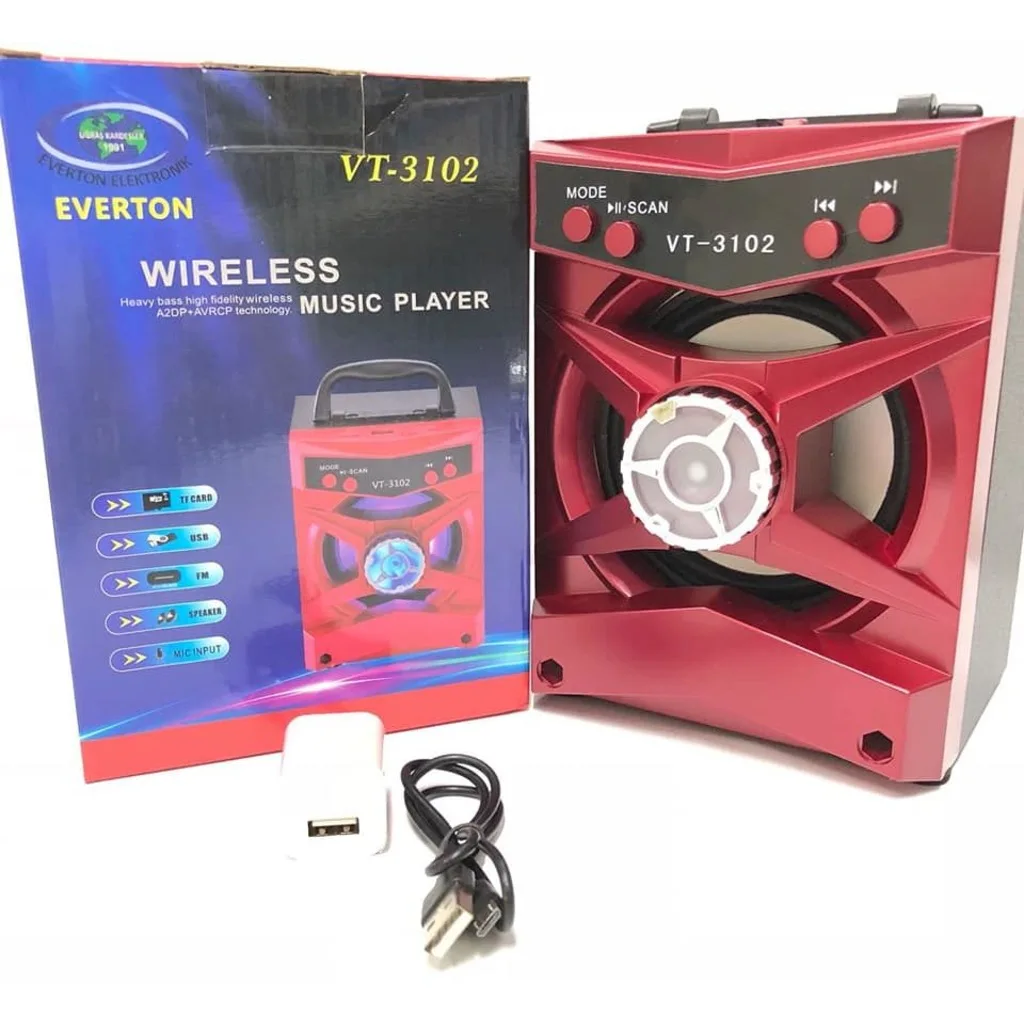 Everton VT-3102 Rechargeable Radio USB - SD Card Support