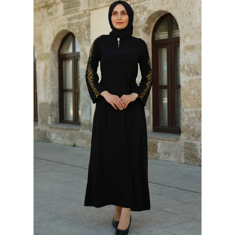 

Women Long Dresses Muslim Robe European Clothing Turkish Clothes For women autumn Garment Hijab eid Moroccan kaftan 3abaya