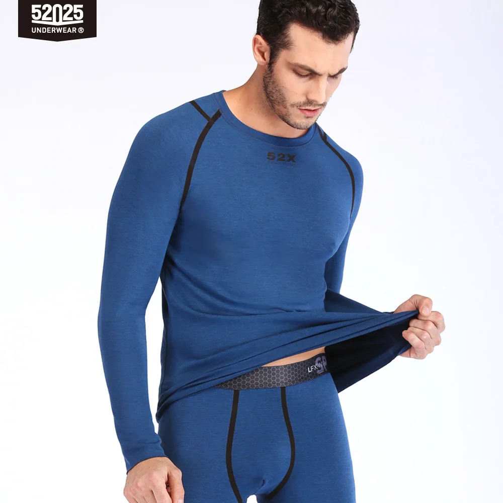 52025 Men Thermal Underwear Women Thermal Underwear Carbon Fiber Fleece-lined Soft Warm Seamless Skin-friendly Thermo Long Johns