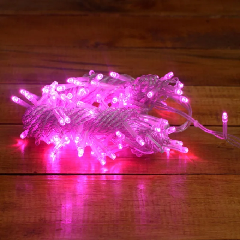 Gypsophila 10M 100pcs LED Christmas Light Pink Light IP65 Waterproof Western Light string for 