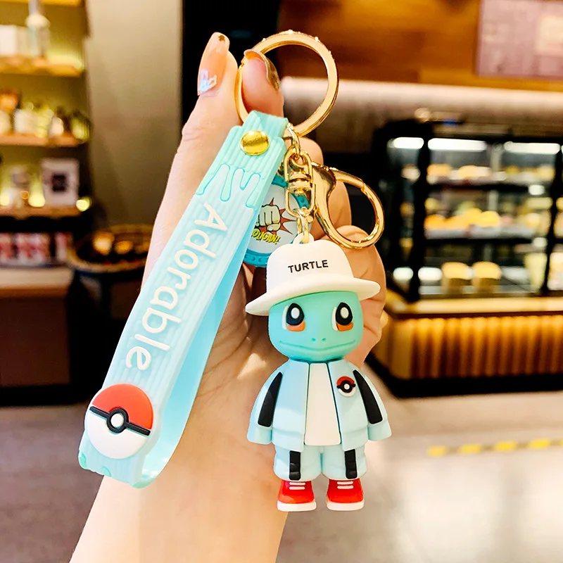 Pokemon sleutelhanger anime figuren Pikachu cartoon sleutelhanger Charmander Psyduck mode tas sleutelhanger hanger accessoires speelgoed kind cadeau