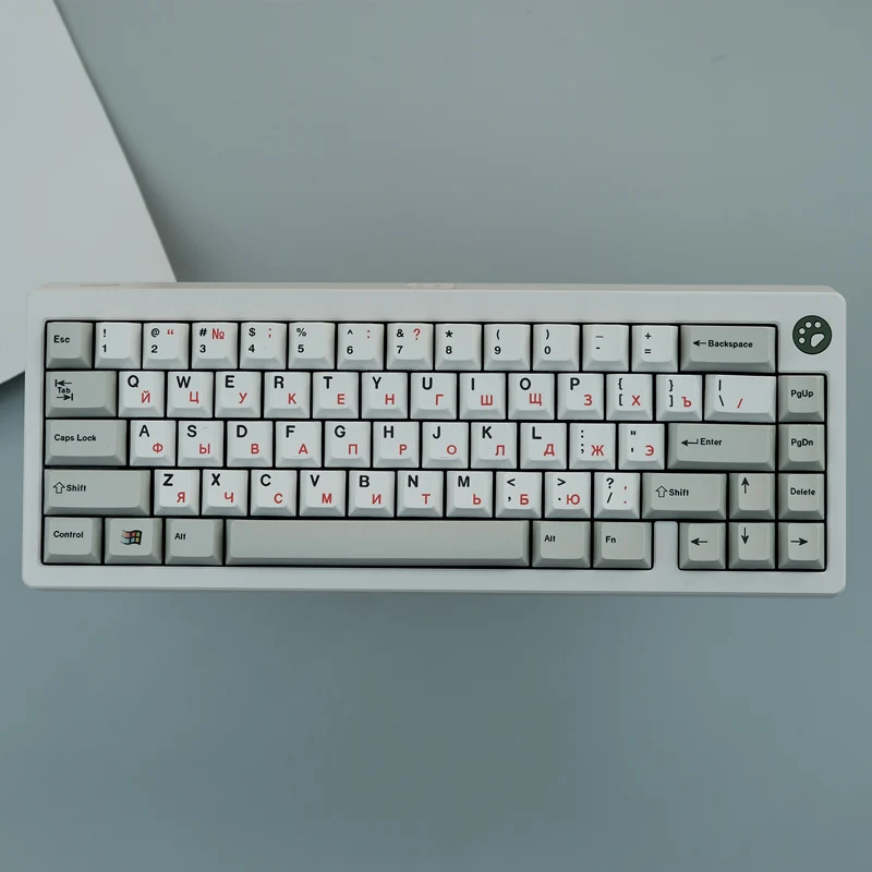 128 Keys GMK Classic Retro Cyrillic Keycaps Cherry Profile PBT PBT Dye Sub Mechanical Keyboard Keycap For MX Switch With 1.75U 2