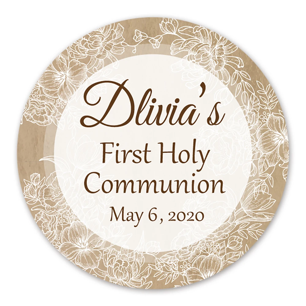 First Communion Stickers Personalized First Holy Communion Favor Tags Labels Communion Thank You Stickers