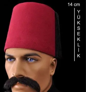 

WONDERFUL Ottoman Fesi (Black Külhanbey Fesi Claret R Authentic Folkloric Turkish Fes Fez, Oriental Tarboosh, Exotic Ottoman Hat