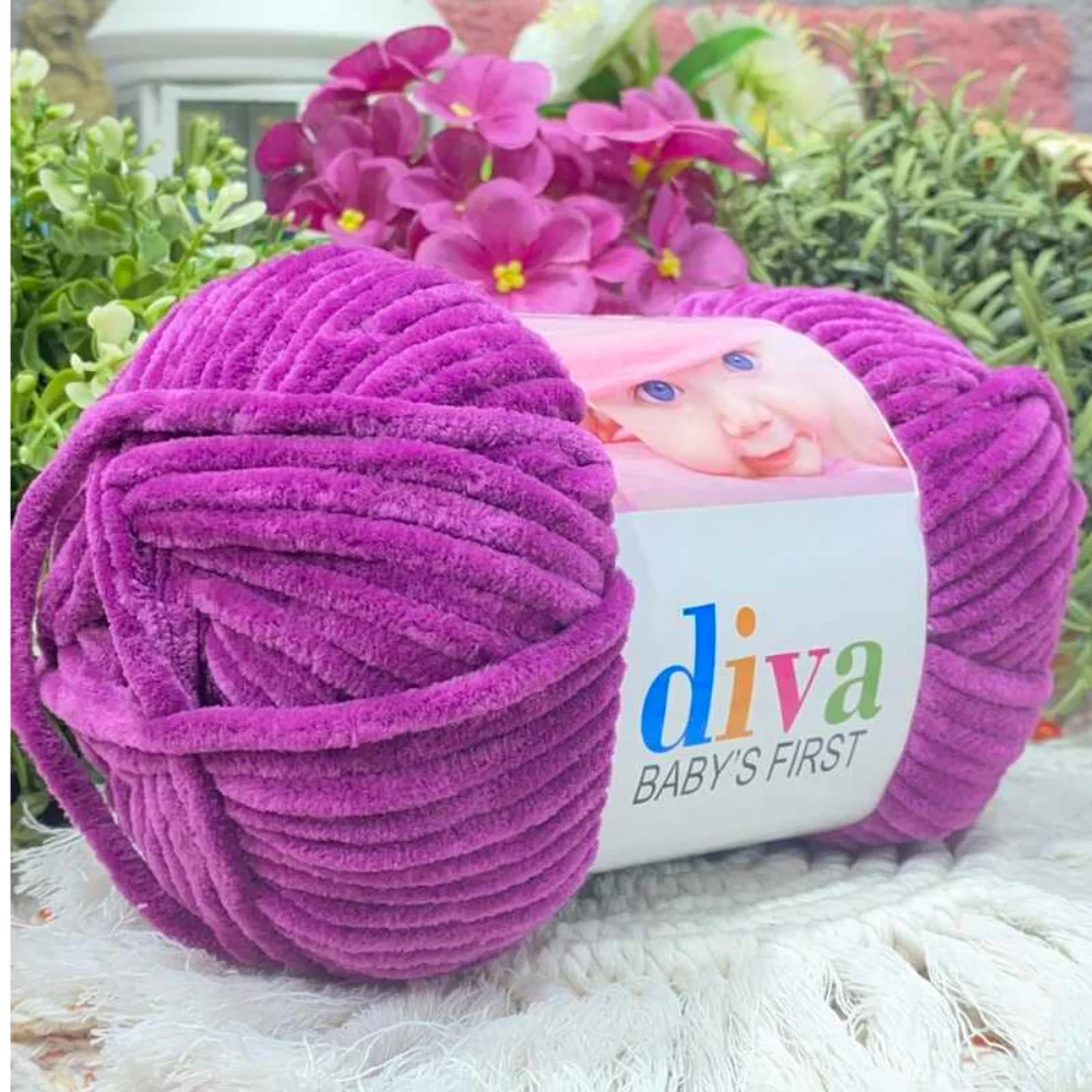 Baby Velvet Yarn, Bernat - Blanket - Jumper - Glove - Cardigan - Booties - 25 Colors - Medium Thick - 100% Micro Polyester - Summer - Spring - Autumn - Winter - (100 gr) - (120 m) - Made In Turkey