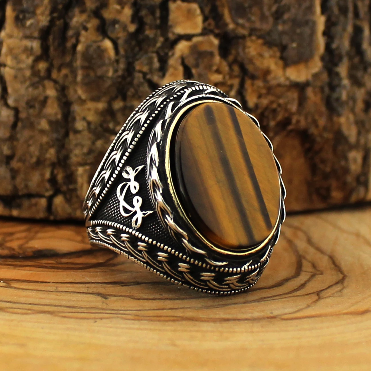 Turkey Jewelry Real Pure 925 Sterling Silver Natural Stone Ring For Men Women High quality Handmade Fashion Vintage Retro Gift Agate Onyx Zircon Accessory All size