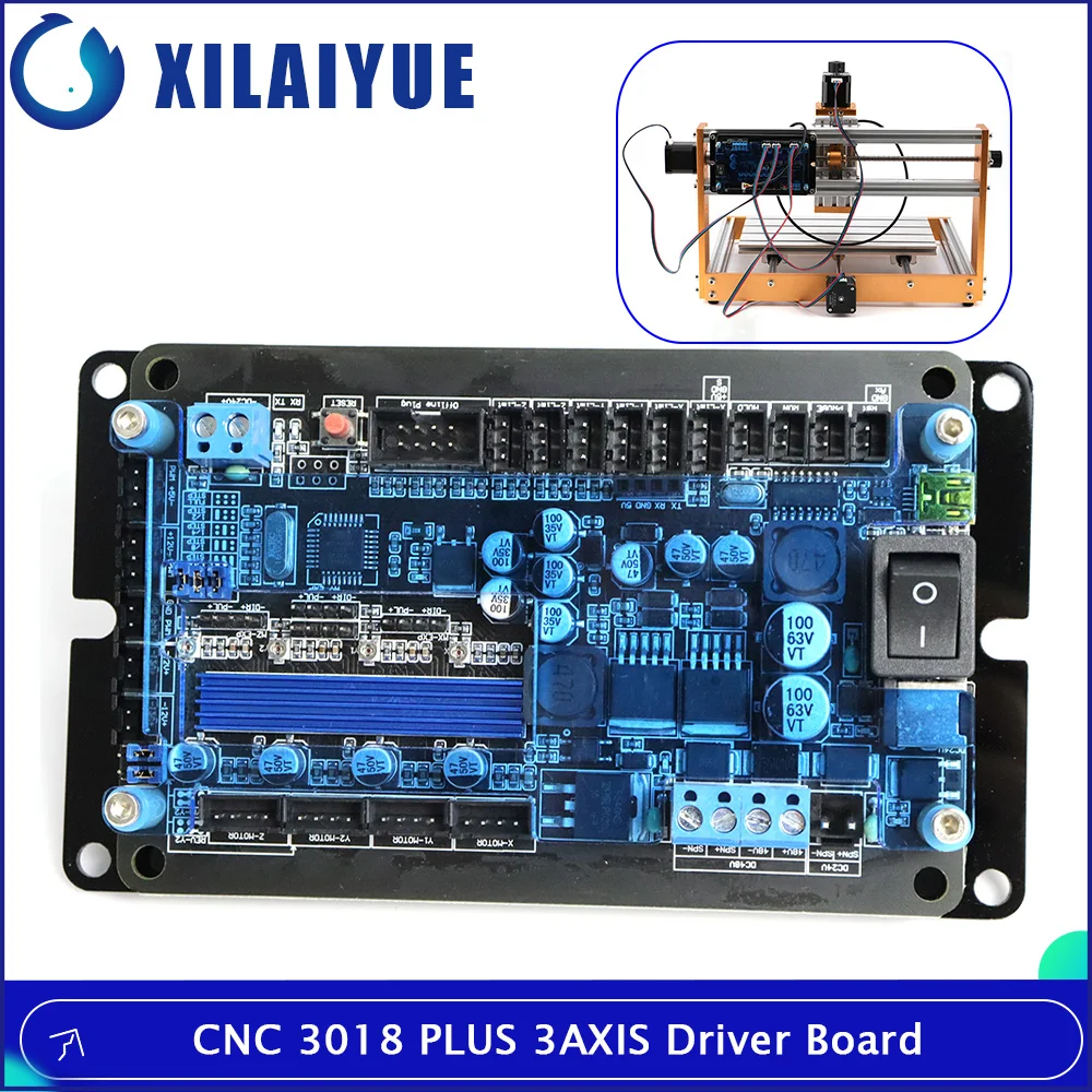 

CNC 3018 Plus 3AXIS Driver Board Support Offline XYZ 500W/300W Spindle GRBL 1.1 Controller for CNC Router Laser Engraving Machin