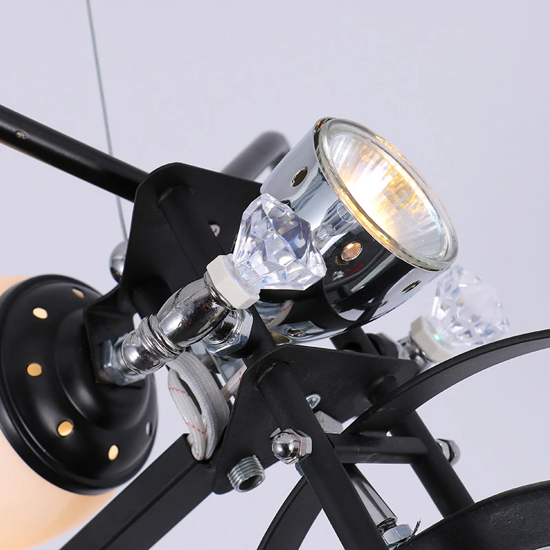 Modern motorbike children bedroom ceiling lights led chandelier living room chandeliers decoration indoor lighting chandeliers