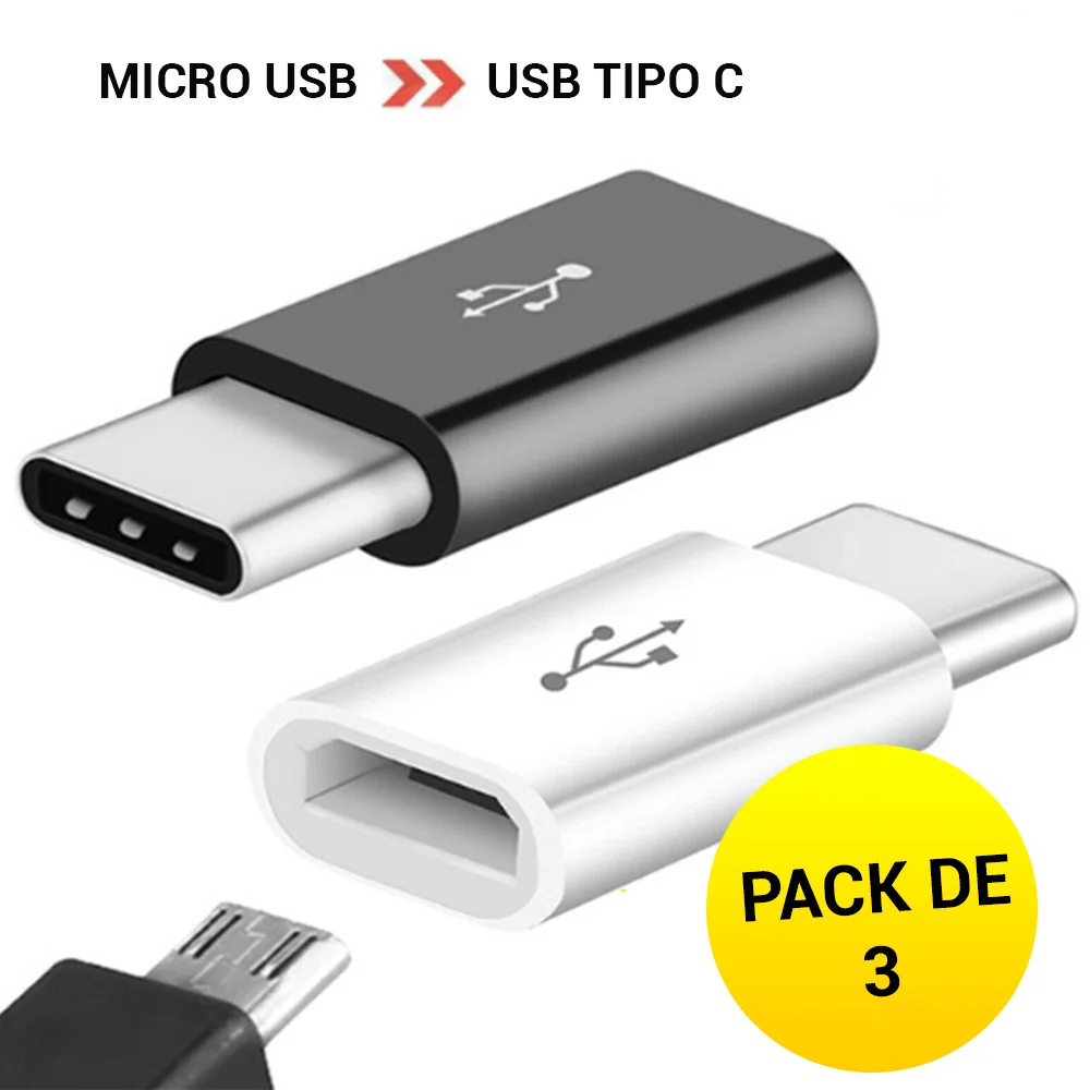 MICRO USB to USB Type-C plug adapter connector to switch from micro usb to usb c connection for charging and data