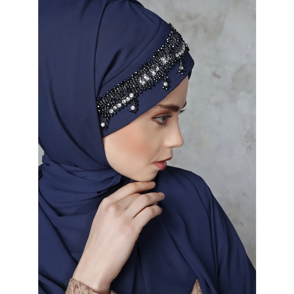 Hijab Muslim Women head turbans for women scarf fashion shawls foulard Hand Embroidered Practical Shawl turbante mujer arab