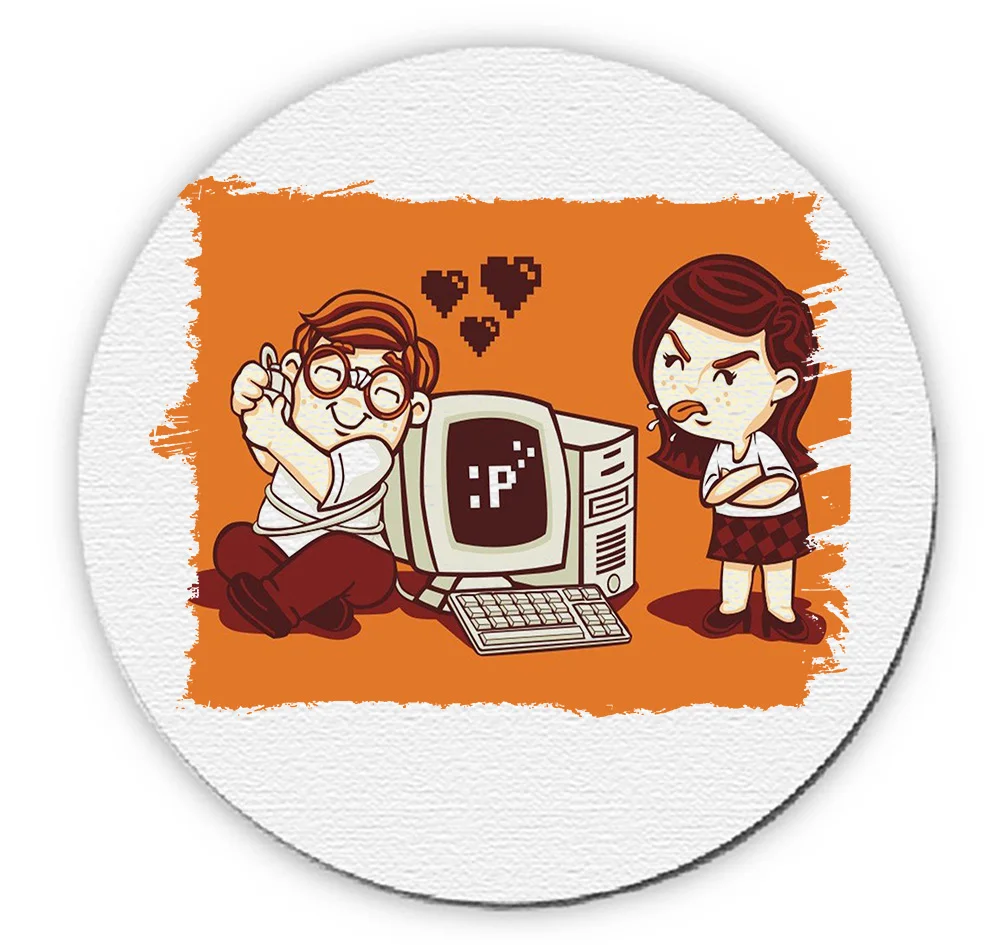 ROUND LOVE FOR THE PC mousepad raton