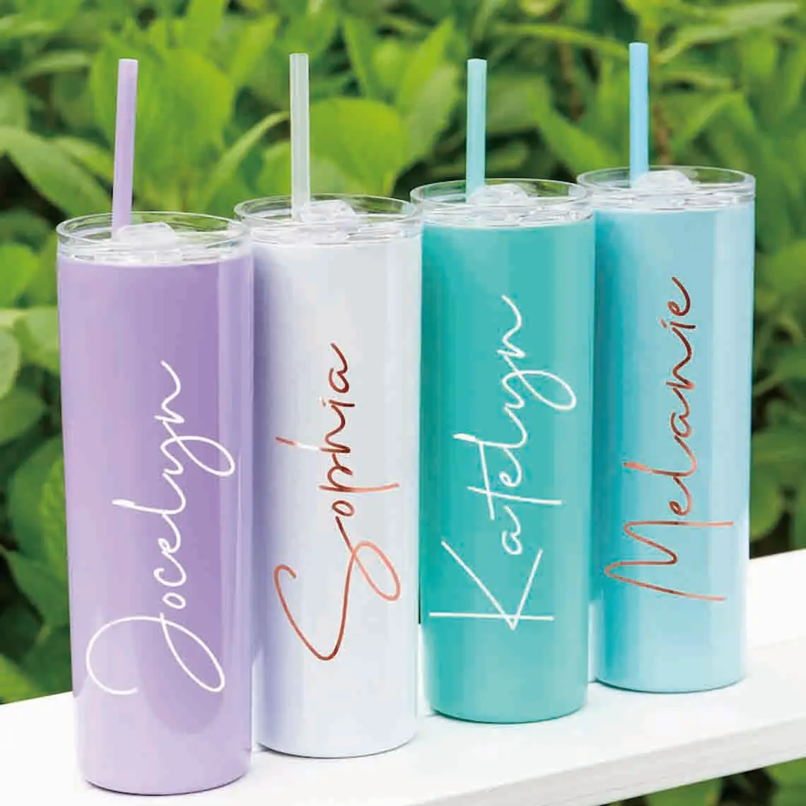 Tumbler With Straw,Personalized Tumbler,Stainless Steel Cup Custom Tumbler Personalized Travel Cup,Bridesmaid Gift,Customizable