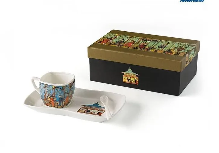 

Turkish Coffee Cup Set Levni Ottoman Empire miniature art historical gift traditional authentic porcelain decorative Coffee Set