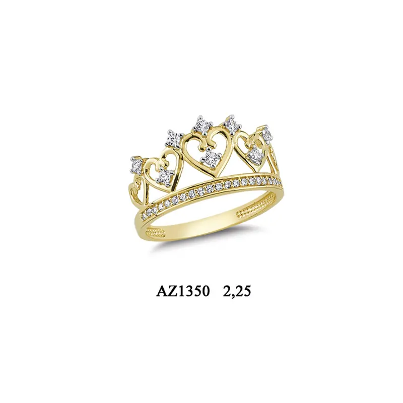 

14K Solid Gold Crown Design Ladies Ring