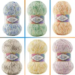 Baby Knitted Yarn 210 Meters(100gr) - 8 Color - Hand Knit Yarn Ball Scarf - NEW Alize Verona -Winter- Warm-DIY - Made In Turkey