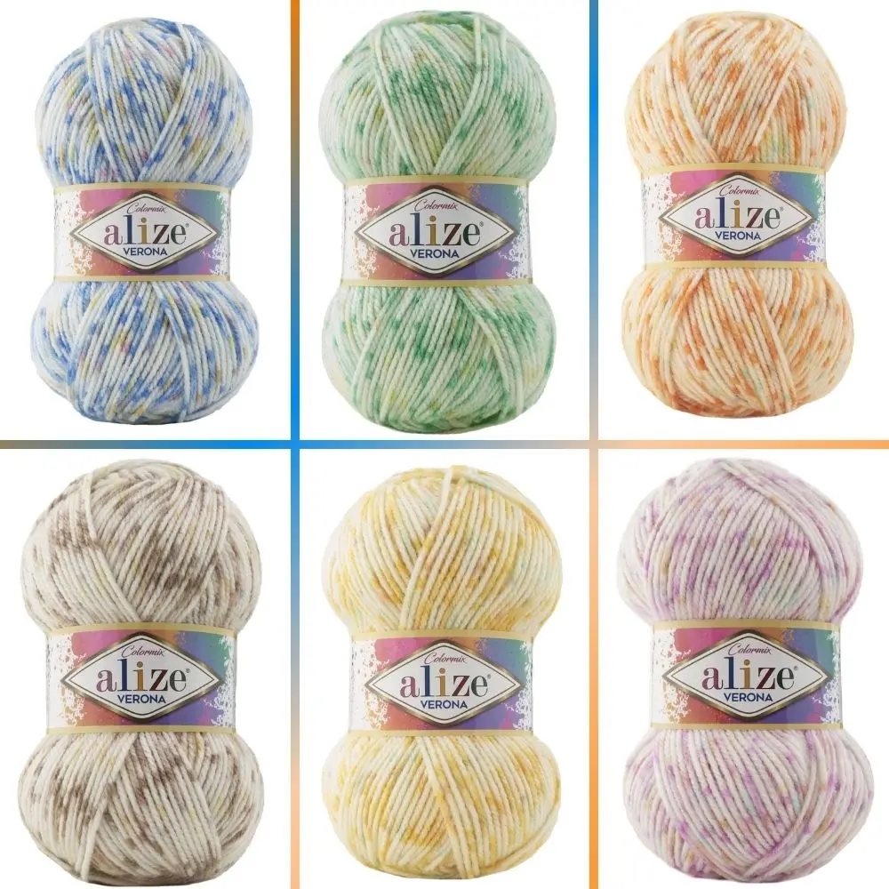 Baby Knitted Yarn 210 Meters(100gr) - 8 Color - Hand Knit Yarn Ball Scarf - NEW Alize Verona -Winter- Warm-DIY - Made In Turkey