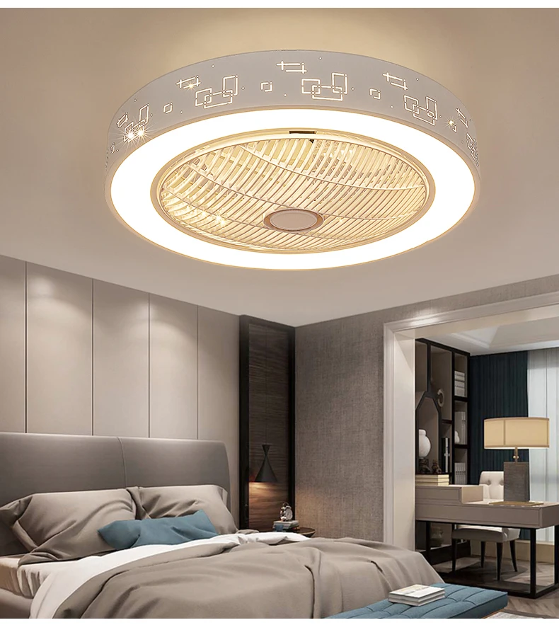 Ceiling fan with light LED lamp 36W App Control with remote Control dimmable light cold/neutral/warm light ww51 * H24cm