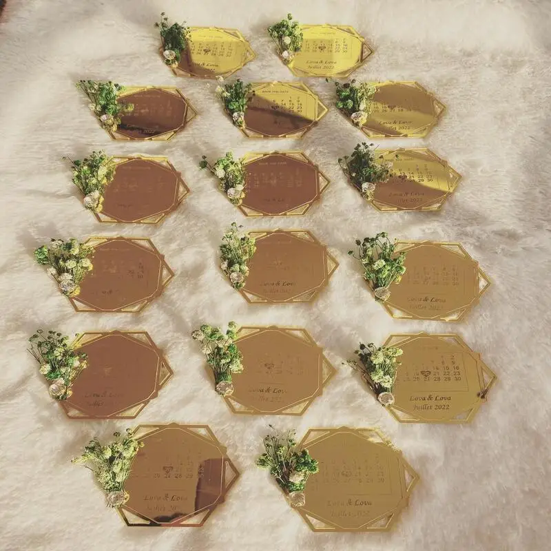 Epoxy Magnet 50 PCs Kişiselleştirilebilir Wedding Birthday Kına For Engagement Wedding Party And Events