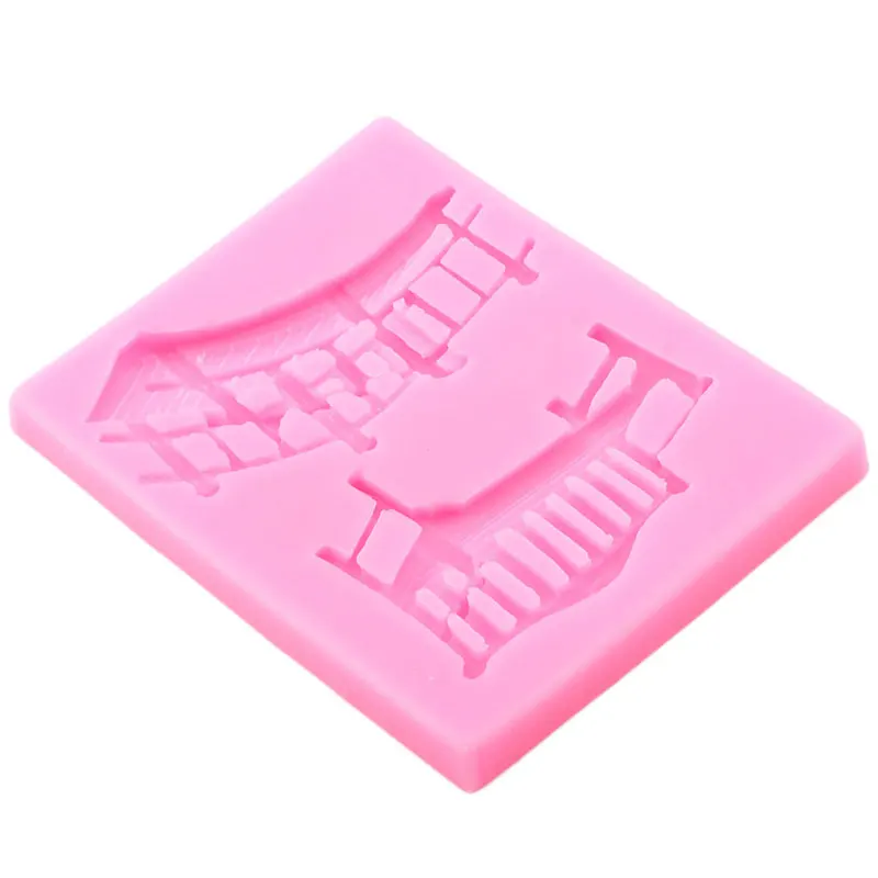 3D Bench Bridge Cake Border Silicone Molds Fondant Cake Decorating Tools DIY Baby Birthday Candy Clay Chocolate Gumpaste Moulds