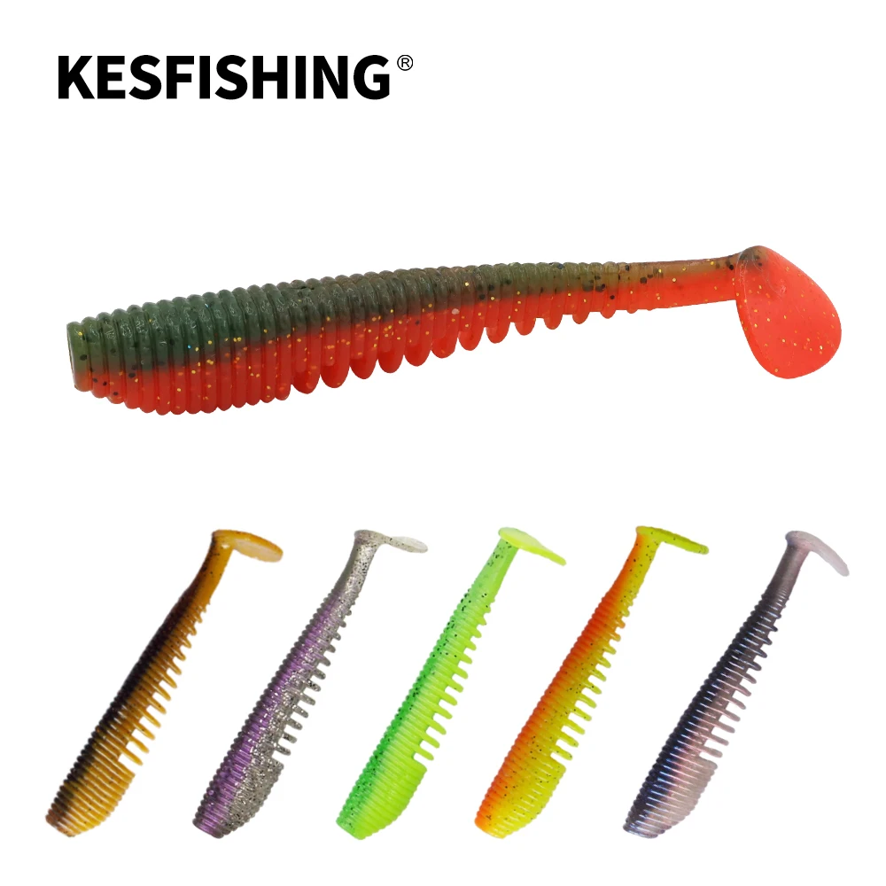 

KESFISHING Fishing Lure FLK Minnow 2.4in 4in Awaruna Soft silicone Baits Artificial Leurre Souple Fish Smell