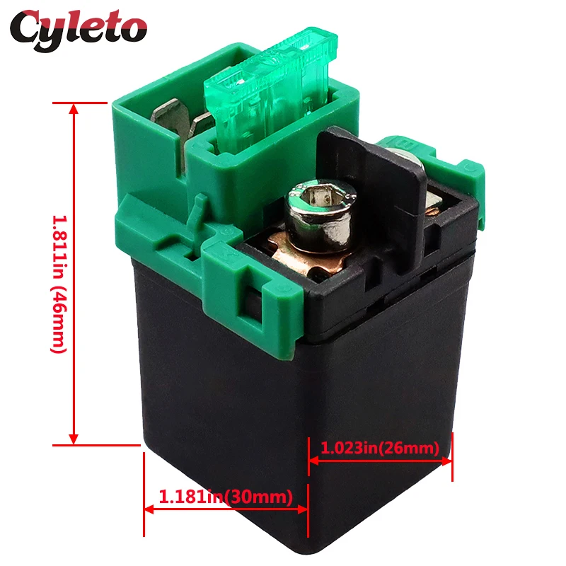 Cyleto Motorcycle Starter Solenoid Relay For Kawasaki KLX140 KLX250 KLX 250 S KLX450R KFX450R KSF450 Versys KLE 650 KLR650 KL650