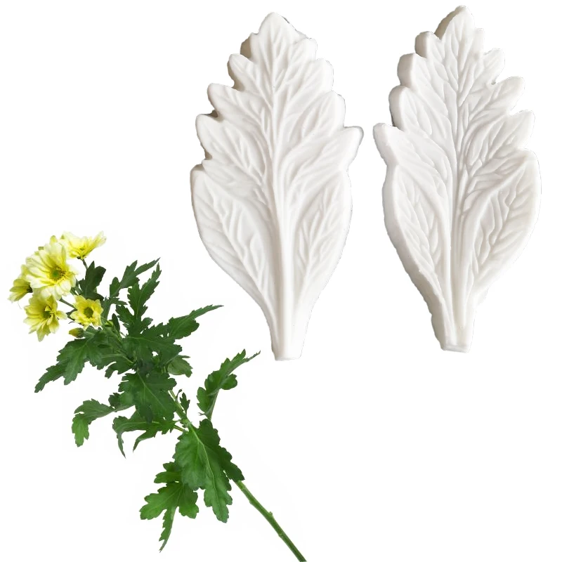 Crisantemo Daisy Leaf Veiners stampo in Silicone strumenti per decorare torte fondente argilla polimerica caramella acqua carta Gumpaste stampo M2508