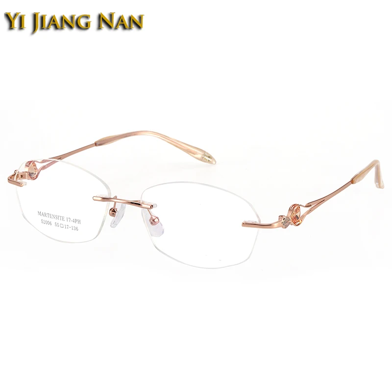 

Women Titanium Alloy Optical Glasses Frame Fashion Eyewear Light Prescription Spectacle Eyeglasses Progressive Mujer Gafas