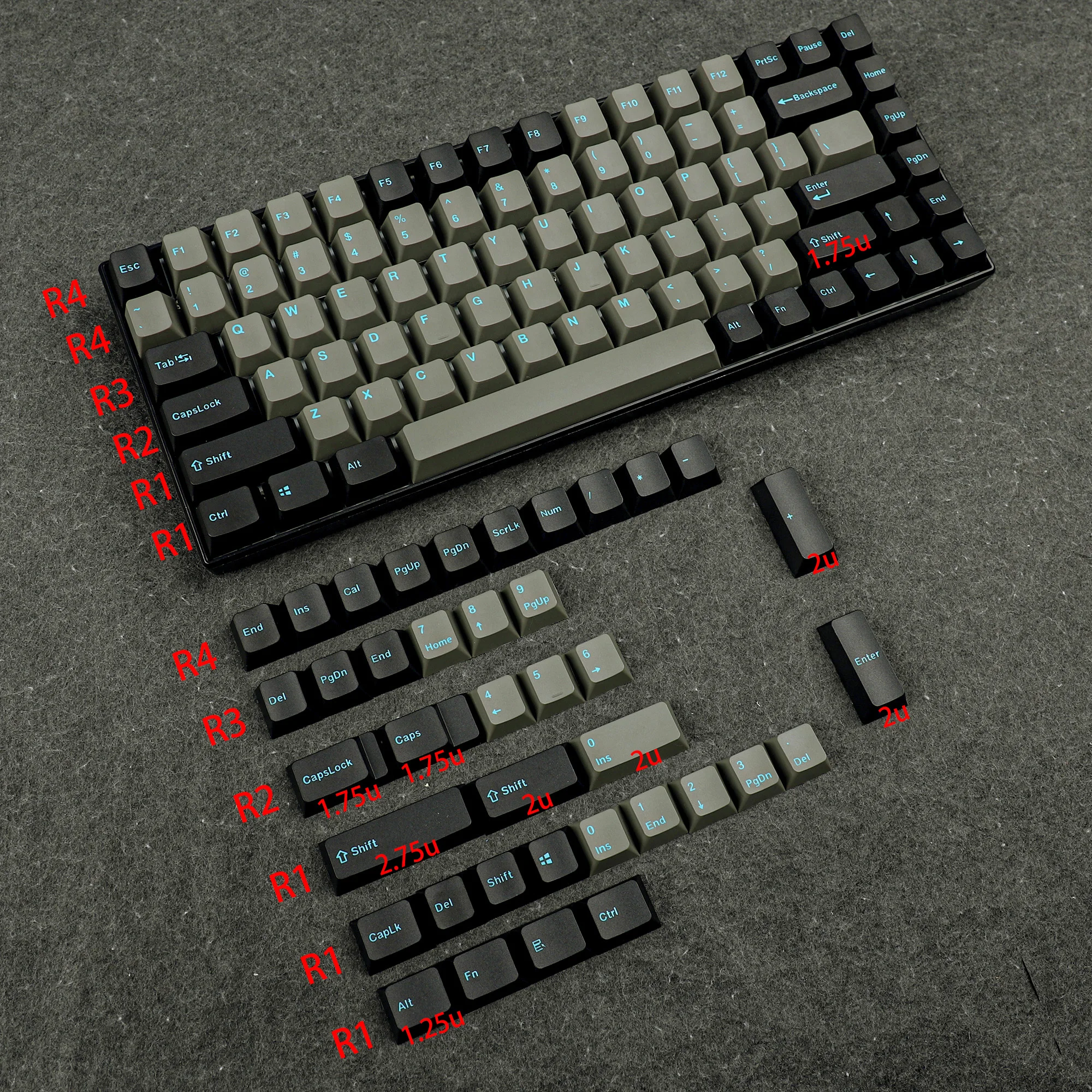 PBT Double Shot Keycaps Marrs Green Nautilus Darling OEM Profile For MX Mechanical Keyboard 104 96 87 84 68 64 61 GMMK