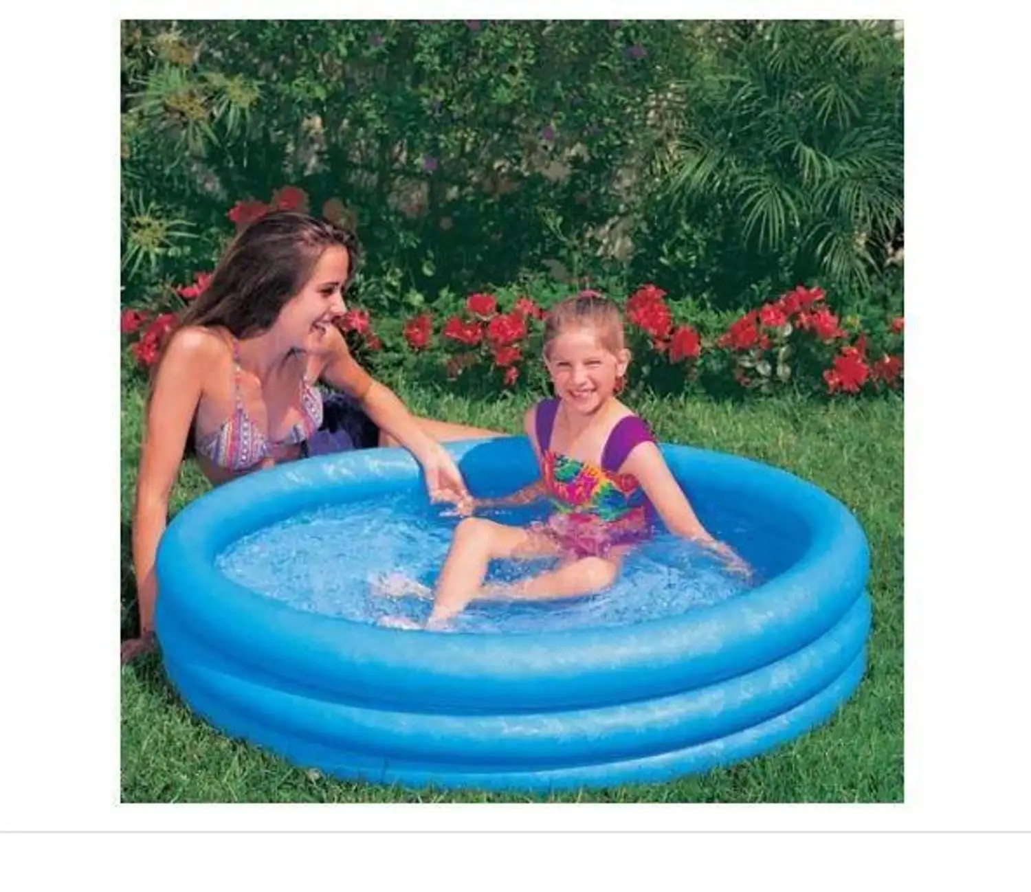 AZMS STORE-Blue Crystal Inflatable Pool 156 Liters-Intex 59416 FAST SHIPPING TO ALL BRAZIL