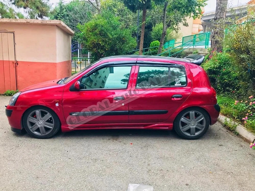 Universal Car Styling Spoiler para Renault Clio 2, Hatchback, Saia Lateral, Limiar, 1998-2005, Guarnição do peitoril, abas de lama, divisor de lábios, Automático, Universal