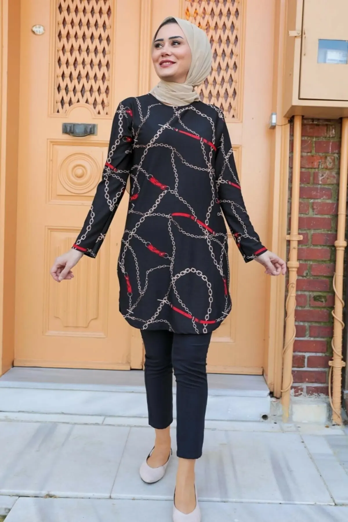 Tunic Women Ethnic Floral Zebra Pattern Robe Long Sleeve Hot Selling Comfortable  Seasonal New Season Casual Hijab Clothing Fit