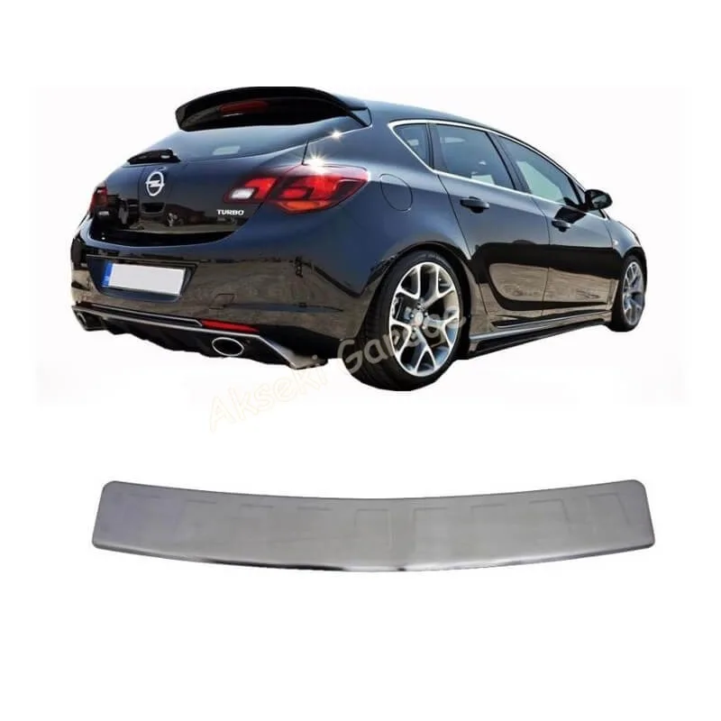 

For Opel Astra J HB 2010-2014 Chrome Rear Bumper Protector Sill Scratch Guard Cover Stainless Steel---Body Kit Spoiler Diffuser